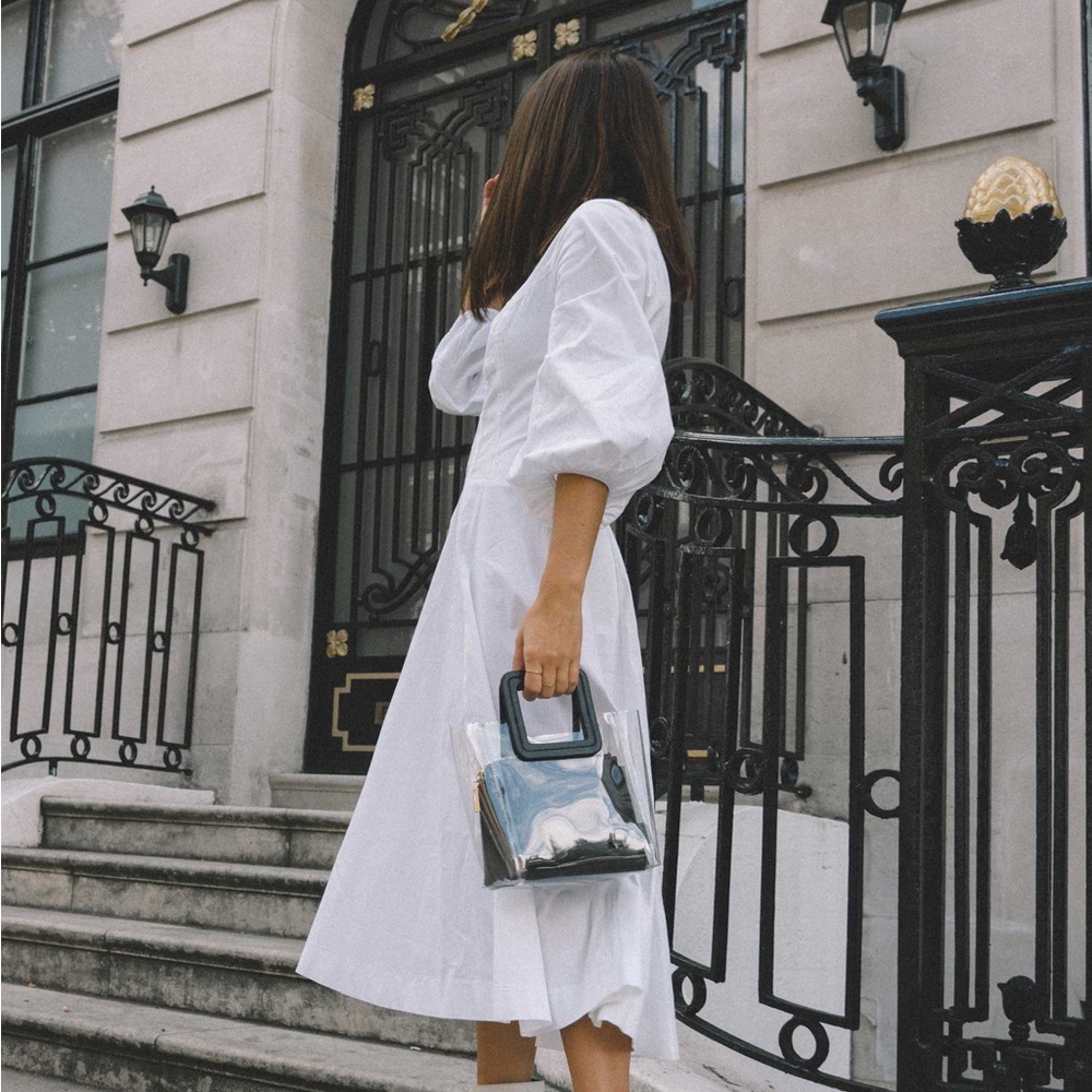 STAUD Mini Shirley Bag | Clear & Black